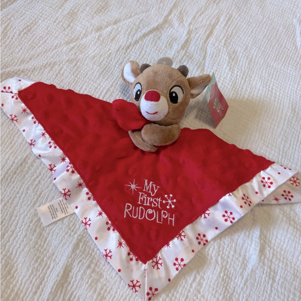 Red Rudolph Baby Lovey toy